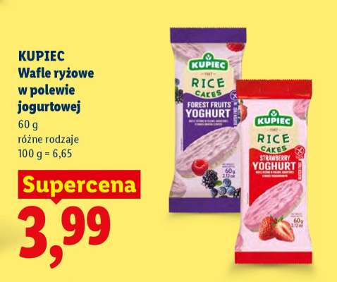 KUPIEC Wafle ryżowe w polewie jogurtowej