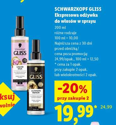 SCHWARZKOPF GLISS Ekspresowa odżywka do włosów w sprayu