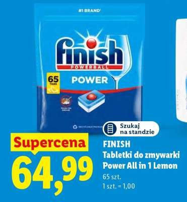 FINISH Tabletki do zmywarki Power All in 1 Lemon