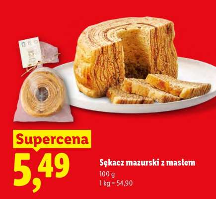 Sękacz mazurski z masłem