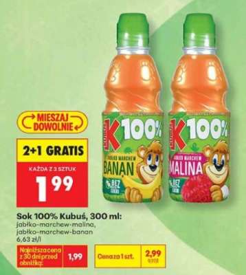 Sok 100% Kubuś, 300 ml
