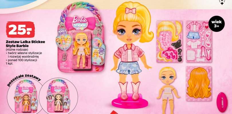 Zestaw Lalka Stickee Style Barbie