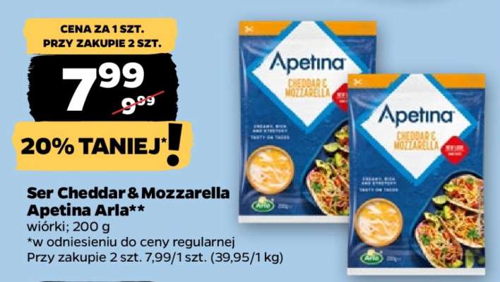 Ser Cheddar & Mozzarella Apetina Arla