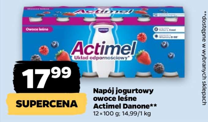 Napój jogurtowy owoce leśne Actimel Danone**