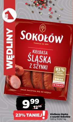 Kiełbasa śląska z szynki Sokołów