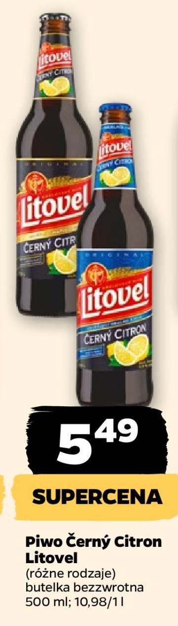 Piwo Černy citron Litovel