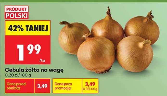 Cebula żółta na wage