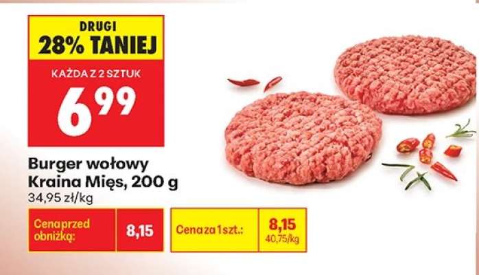 Burger wołowy Kraina Mięs 200 g