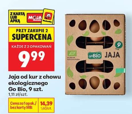 Jaja od kur z chowu ekologicznego Go Bio, 9 szt.