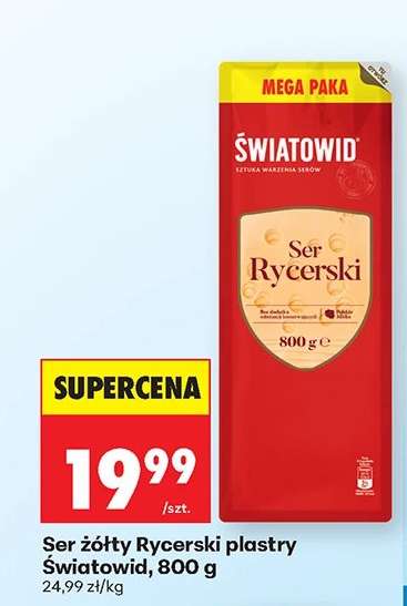 Ser żółty Rycerski plastry Światowid, 800 g