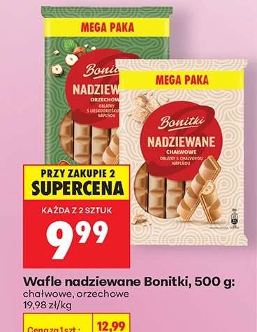 Wafle nadziewane Bonitki, 500 g