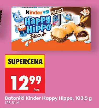 Batoniki Kinder Happy Hippo, 103,5 g
