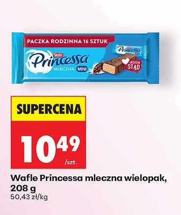 Wafle Princessa mleczna wielopak, 208 g
