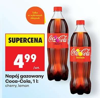 Napój gazowany Coca-Cola, 1 l: cherry, lemon