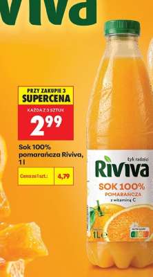 Sok 100% pomarańcza Riviva, 1l