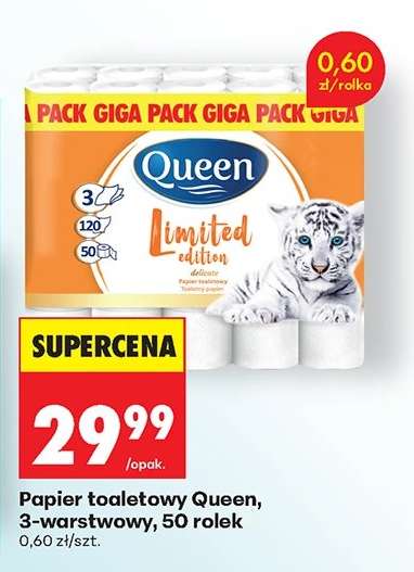 Papier toaletowy Queen, 3-warstwowy, 50 rolek