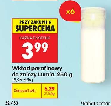 Wkład parafinowy do zniczy Lumia, 250 g