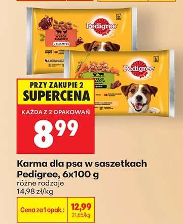 Karma dla psa w saszetkach Pedigree, 6x100 g
