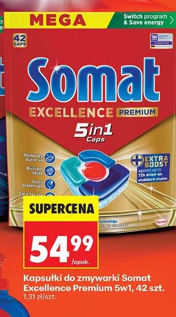 Kapsułki do zmywarki Somat Excellence Premium 5w1, 42 szt.