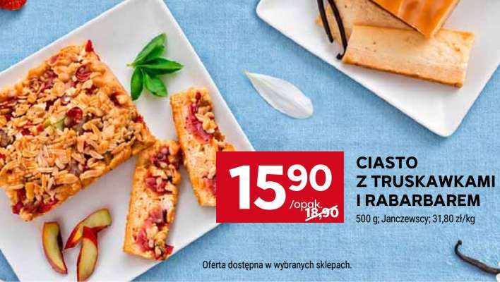 Ciasto z truskawkami i rabarbarem