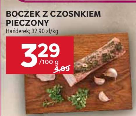 Boczek z czosnkiem pieczony