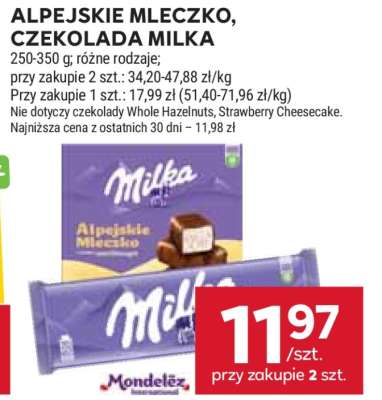 Alpejskie Mleczko, czekolada MILKA
