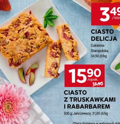 Ciasto z truskawkami i rabarbarem