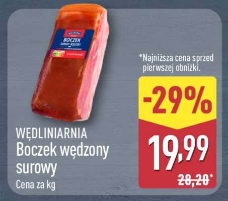 Boczek wędzony surowy