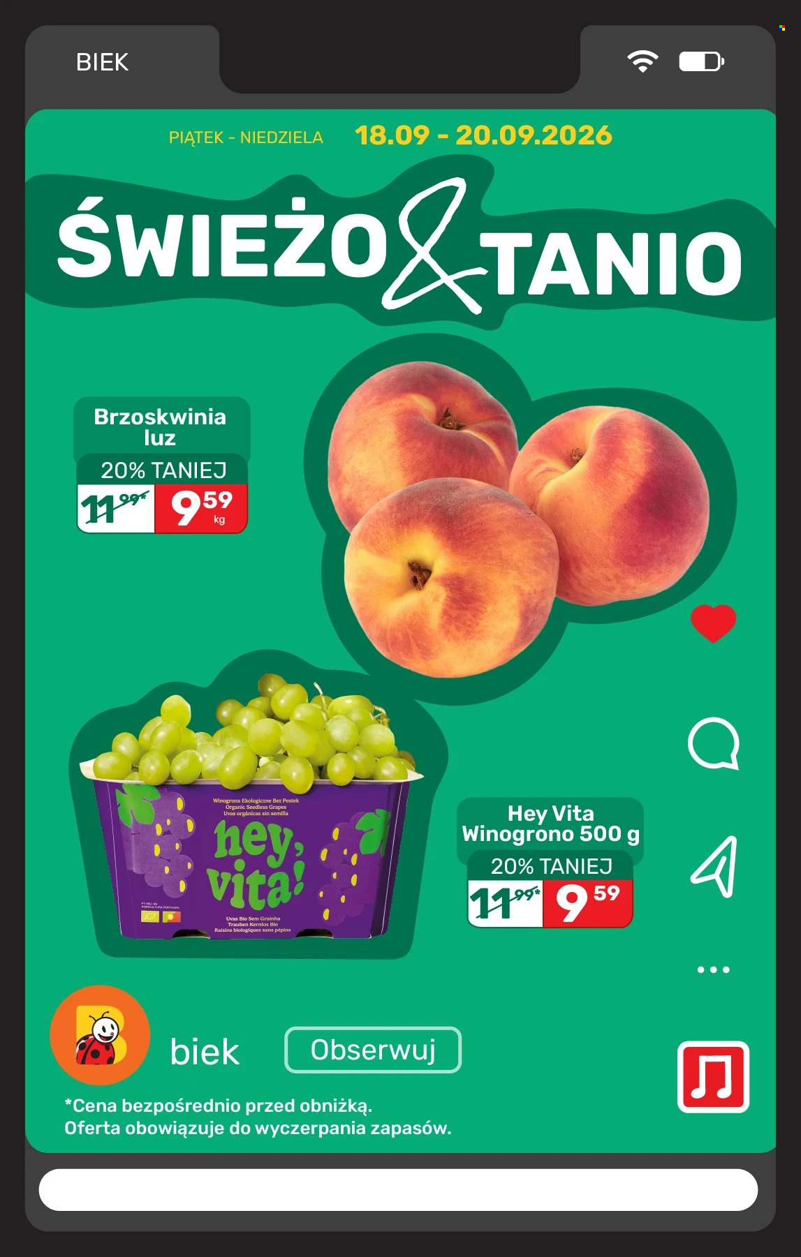 Gazetka Biedronka - 18.09.2026 - 20.09.2026. Strona 6