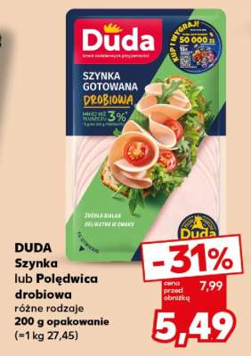 DUDA Szynka lub Polędwica drobiowa
