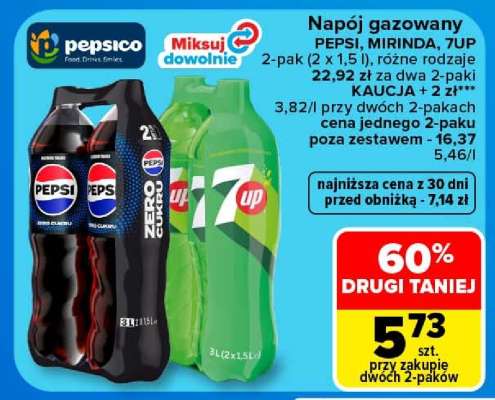 Napój gazowany PEPSI, MIRINDA, 7UP