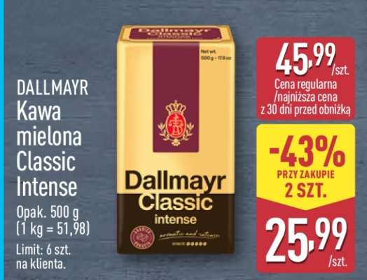 Dallmayr Kawa mielona Classic Intense