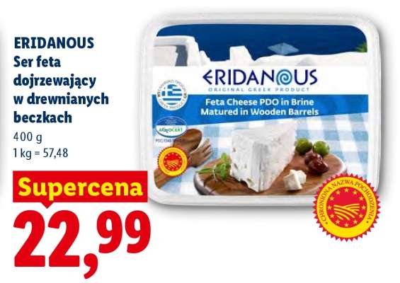 ERIDANOUS Ser feta dojrzewający w drewnianych beczkach