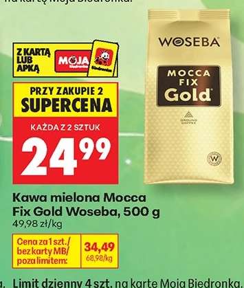 Kawa mielona Mocca Fix Gold Woseba 500 g