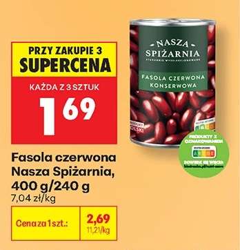 Fasola czerwona Nasza Spiżarnia, 400 g/240 g