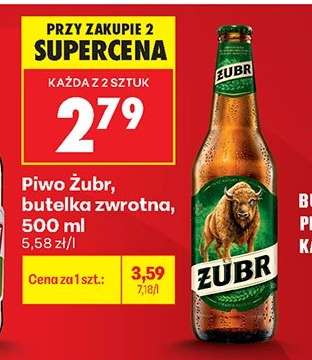 Piwo Żubr, butelka zwrotna, 500 ml