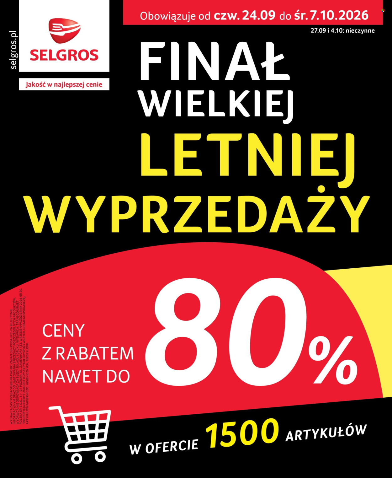 Gazetka Selgros - 24.09.2026 - 7.10.2026. Strona 1