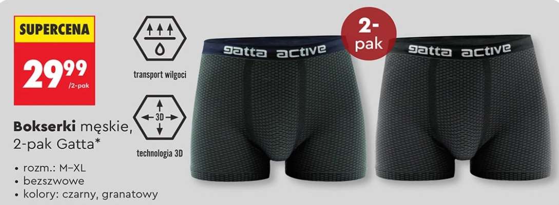 Bokserki męskie, 2-pak Gatta
