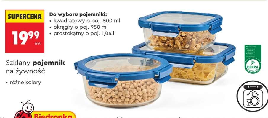 Szklany pojemnik na żywność*