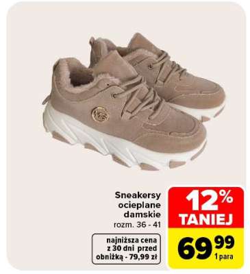Sneakersy ocieplane damskie