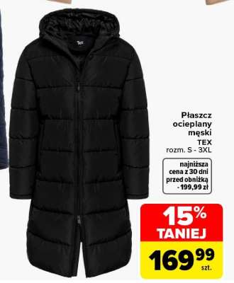 Płaszcz ocieplany męski