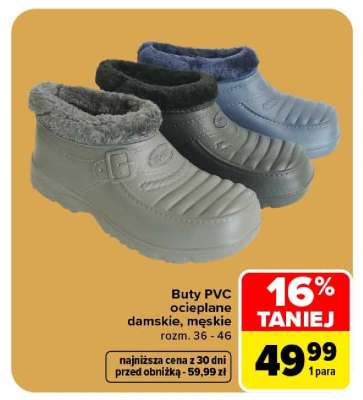 Buty PVC ocieplane damskie, męskie