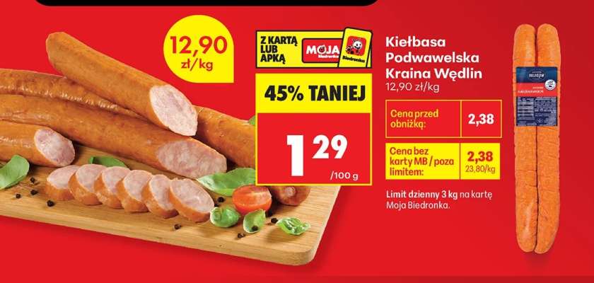 Kiełbasa Podwawelska Kraina Wędlin .