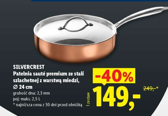 SILVERCREST Patelnia sauté premium