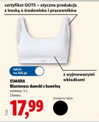 ESMARA Biustonosz damski z bawełną