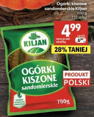 Ogórki kiszone sandomierskie Kiljan