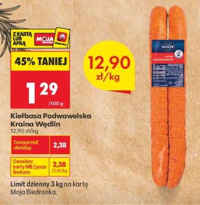 Kiełbasa Podwawelska Kraina Wędlin .