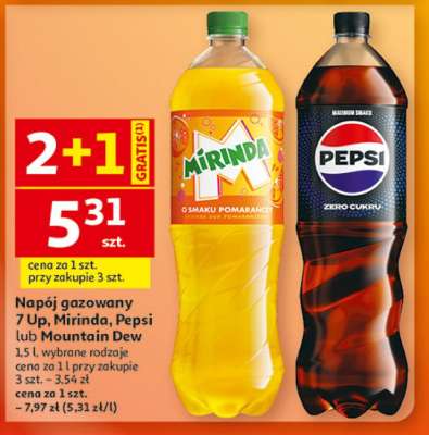 Napój gazowany 7 Up, Mirinda, Pepsi lub Mountain Dew
