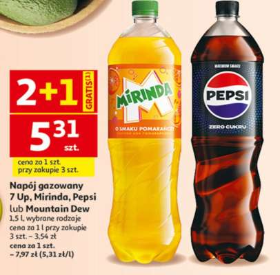 Napój gazowany 7 Up, Mirinda, Pepsi lub Mountain Dew