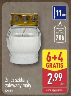 Znicz szklany zalewany mały